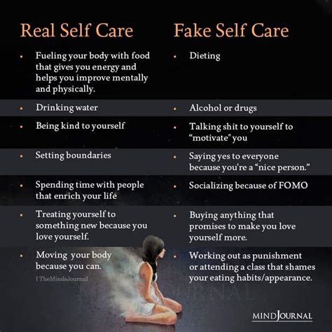What is false self-care?