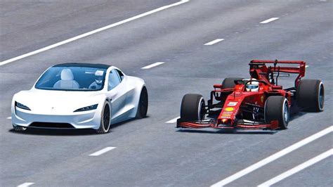 What is faster F1 or Tesla?