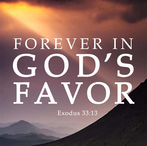 What is favor in God's eyes?