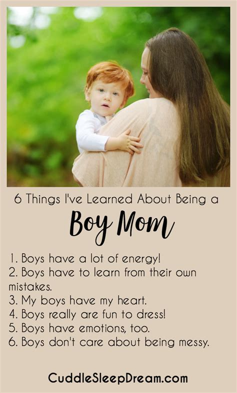 What is good about being a boy mom?