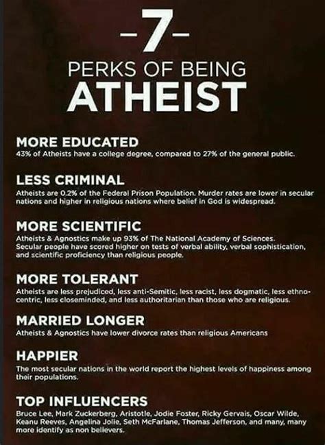 What is good about being an atheist?
