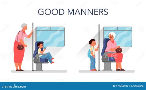 What is good manners while waiting for a bus?