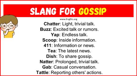 What is gossip in slang?