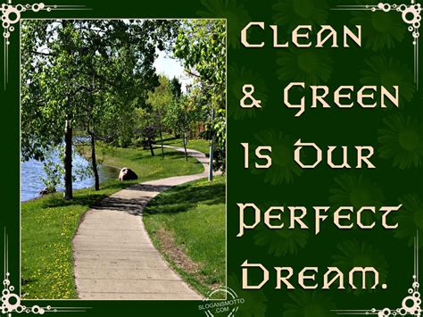 What is green slogan?