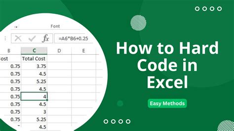 What is hard code in Excel?