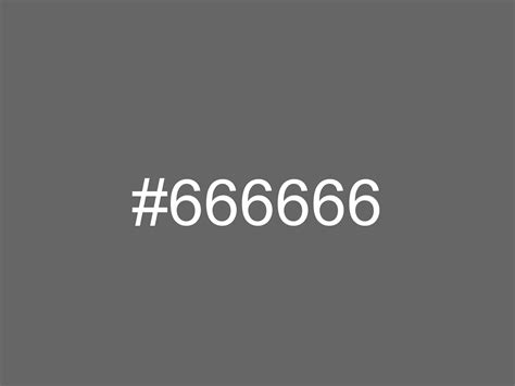 What is hex 666666 in RGB?