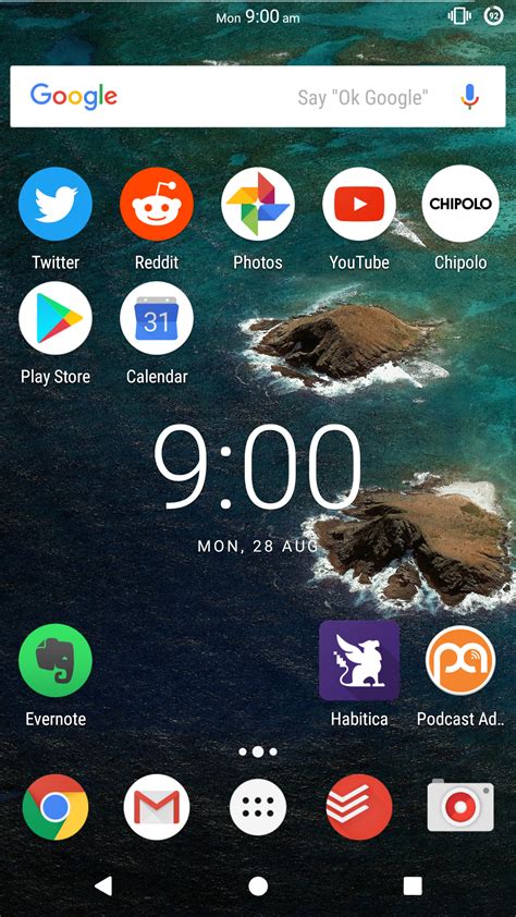 What is home screen and app screen?