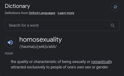 What is homosexuality Cambridge Dictionary?