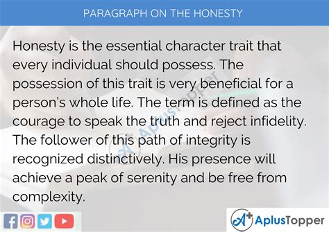 What is honesty in 100 words?