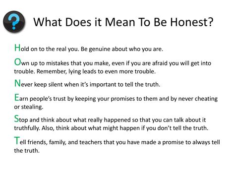 What is honesty in real life?