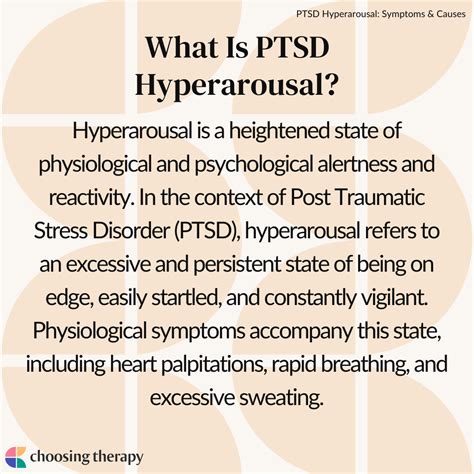 What is hyperarousal in PTSD?