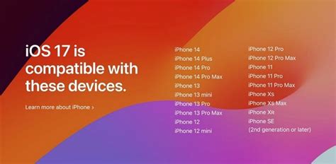 What is iOS 17 compatible with?