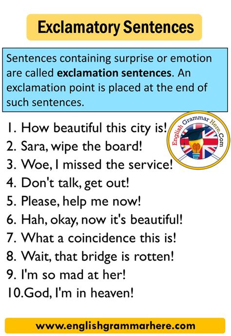 What is imperative sentences with exclamatory mark?