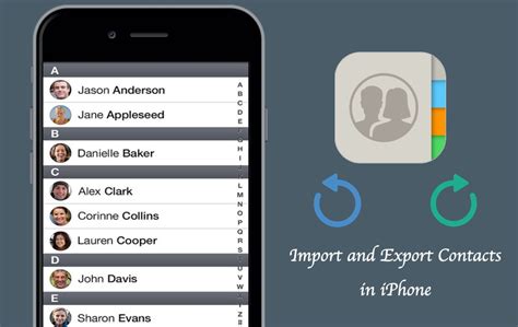 What is import and export of contacts?