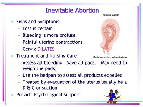 What is inevitable abortion?