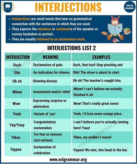 What is interjection words?