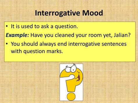 What is interrogative mood?