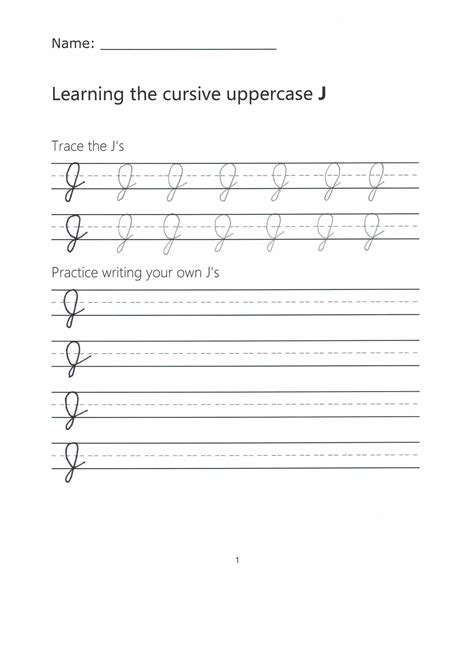 What is j in cursive?