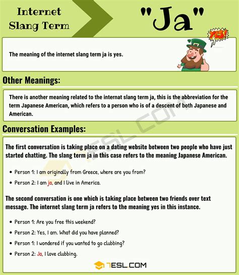 What is ja slang?