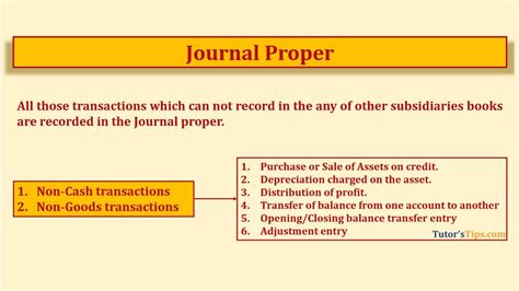 What is journal proper?