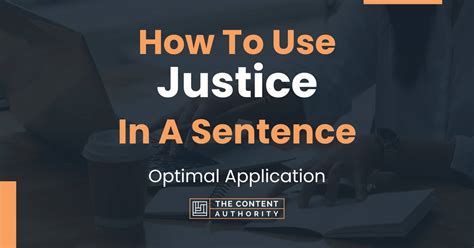 What is justice in a sentence?