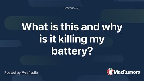 What is killing my battery?