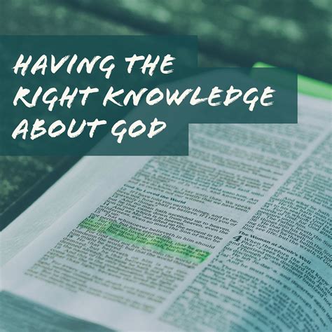 What is knowledge God?