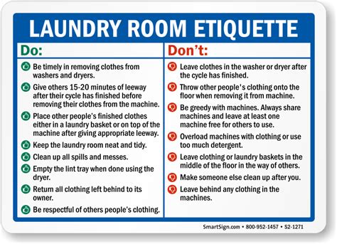 What is laundry room etiquette?