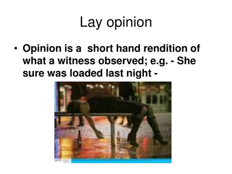 What is lay opinion?