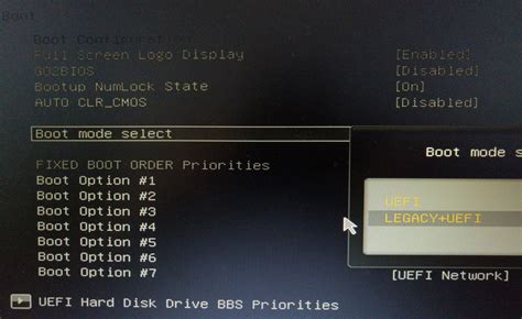 What is legacy boot mode?