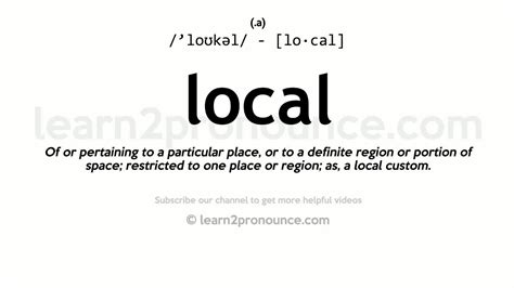 What is local defined as?