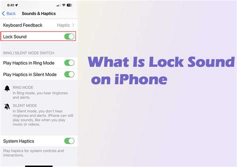 What is lock sound on iPhone?