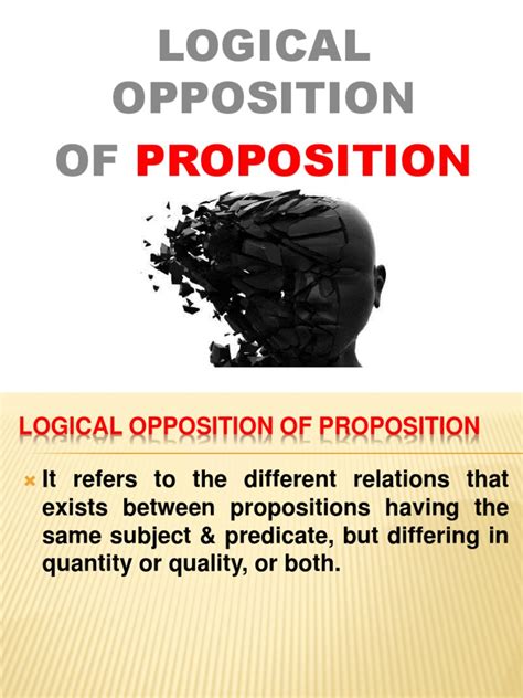 What is logical opposition of proposition?