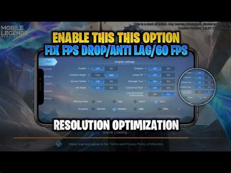 What is low resolution optimization Mobile Legends?