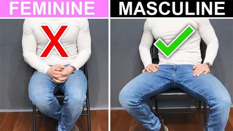 What is masculine body language?
