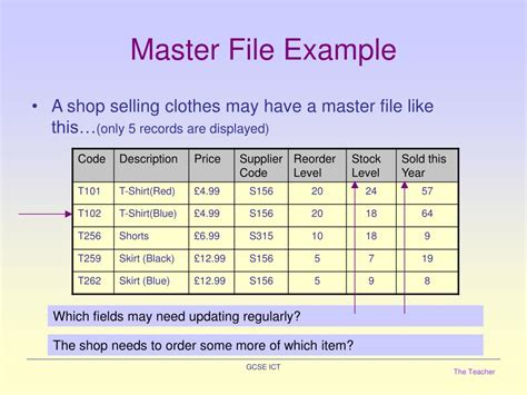 What is master file?