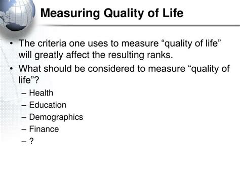 What is measuring quality of life?