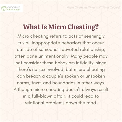 What is micro cheating in a relationship?