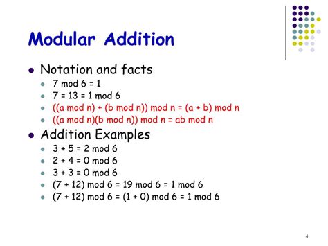 What is mod 6 in math?