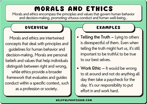 What is moral with example?