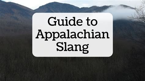 What is mountain slang for?