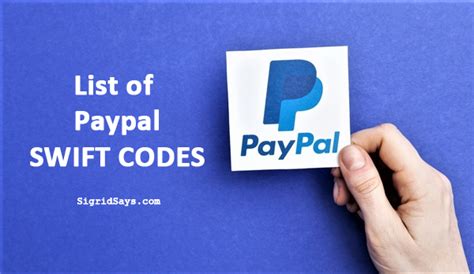 What is my PayPal SWIFT code?