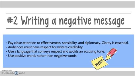 What is negative writing?