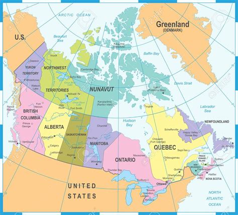 What is next to Canada?