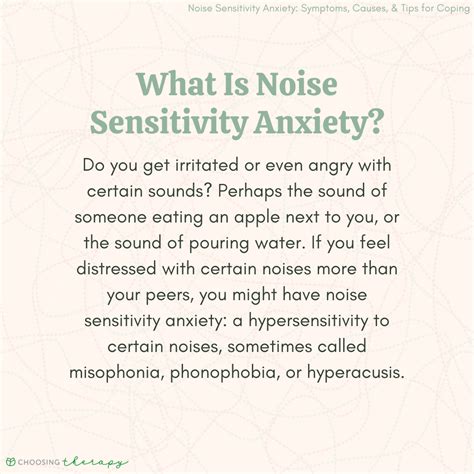 What is noise anxiety?