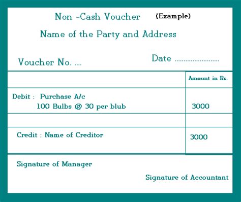 What is non cash voucher?