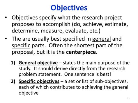 What is objective example?
