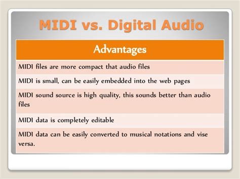 What is one advantage of using MIDI over audio?