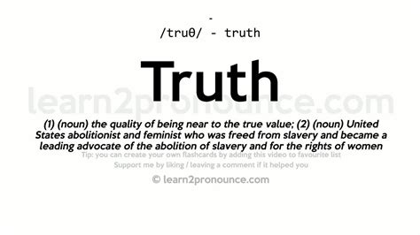 What is one truth definition?