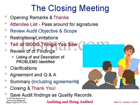 What is opening and closing meeting?